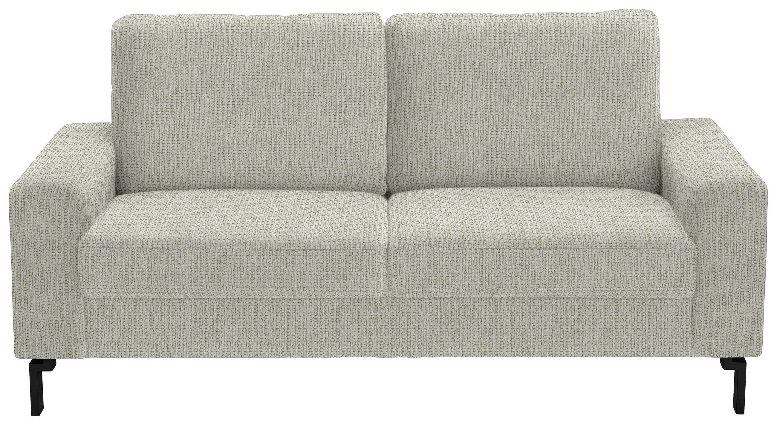 2-SITZER-SOFA in Flachgewebe Naturfarben  - Schwarz/Naturfarben, Design, Textil/Metall (178/86/97cm) - Hom`in
