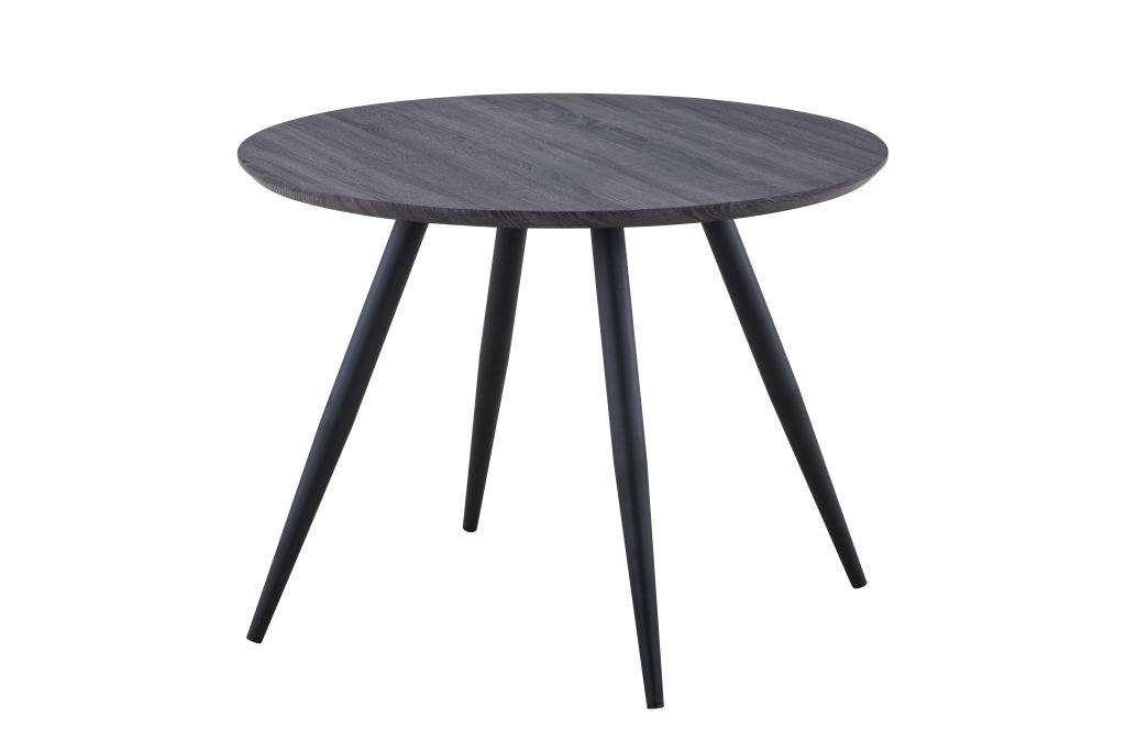 JEDÁLENSKÝ STÔL, čierna, farba vlašského orecha, 100/75/100 cm - čierna/farba vlašského orecha, Design, kov/kompozitné drevo (100/75/100cm) - Carryhome