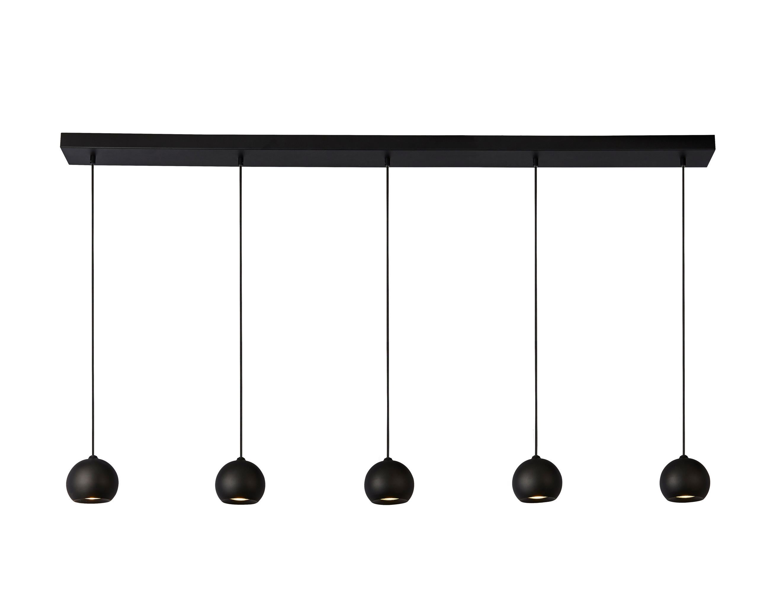 PENDELLEUCHTE Eindhoven 160/12/200 cm   - Schwarz, Design, Metall (160/12/200cm) - Searchlight
