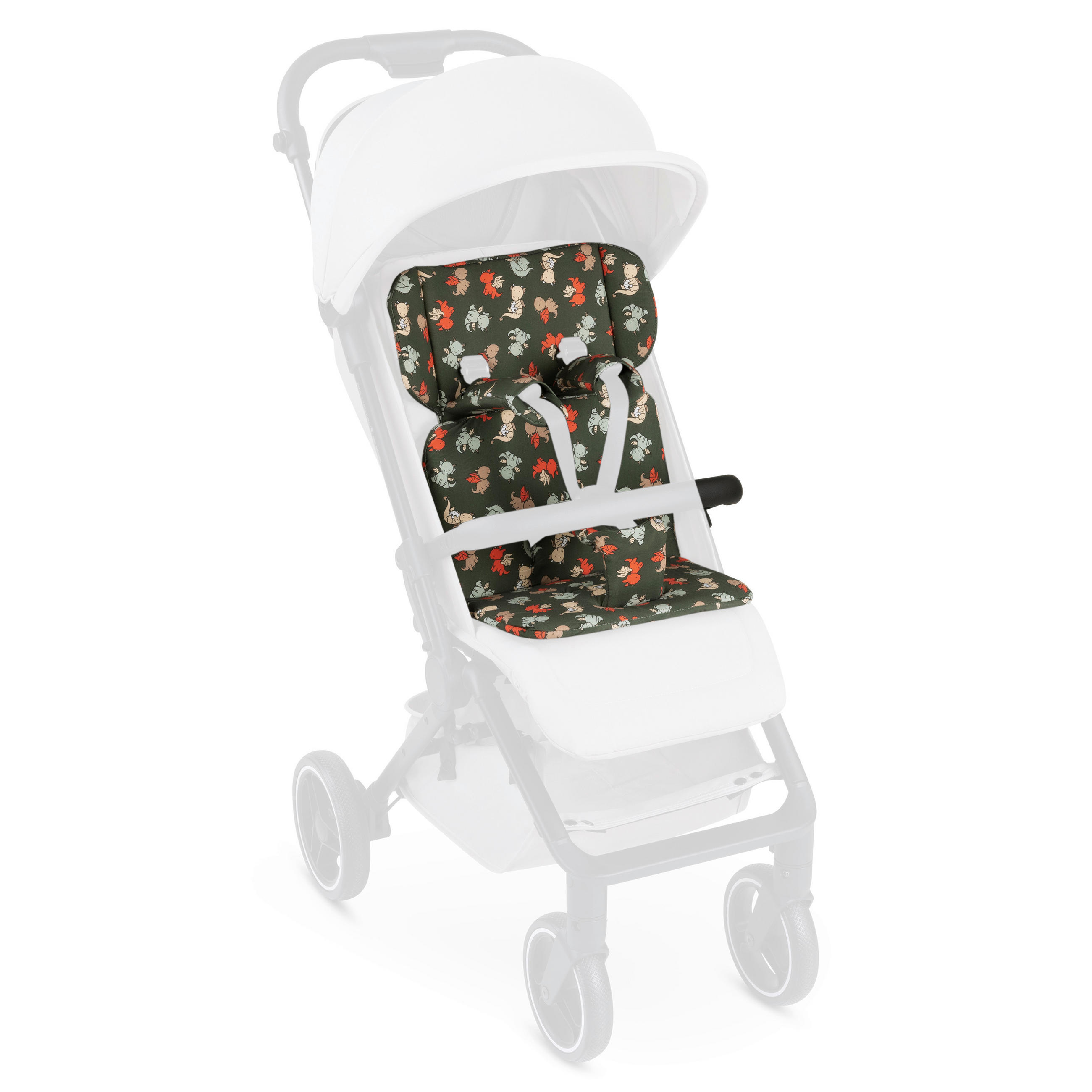 KINDERWAGENEINLAGE - Multicolor/Olivgrün, Basics, Textil (31,5/27/6,5cm) - ABC Design