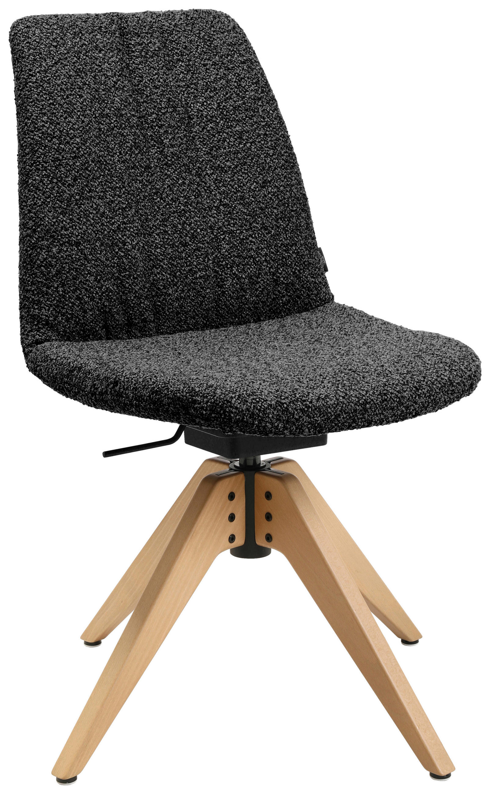 STUHL Flachgewebe Eichefarben, Anthrazit Buche Hartholz  - Eichefarben/Anthrazit, Design, Holz/Textil (46/82,5-85,25/55cm) - Johann Jakob