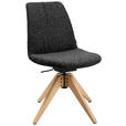 STUHL  in Flachgewebe Holz, Textil  - Eichefarben/Anthrazit, Design, Holz/Textil (46/82,5-85,25/55cm) - Johann Jakob