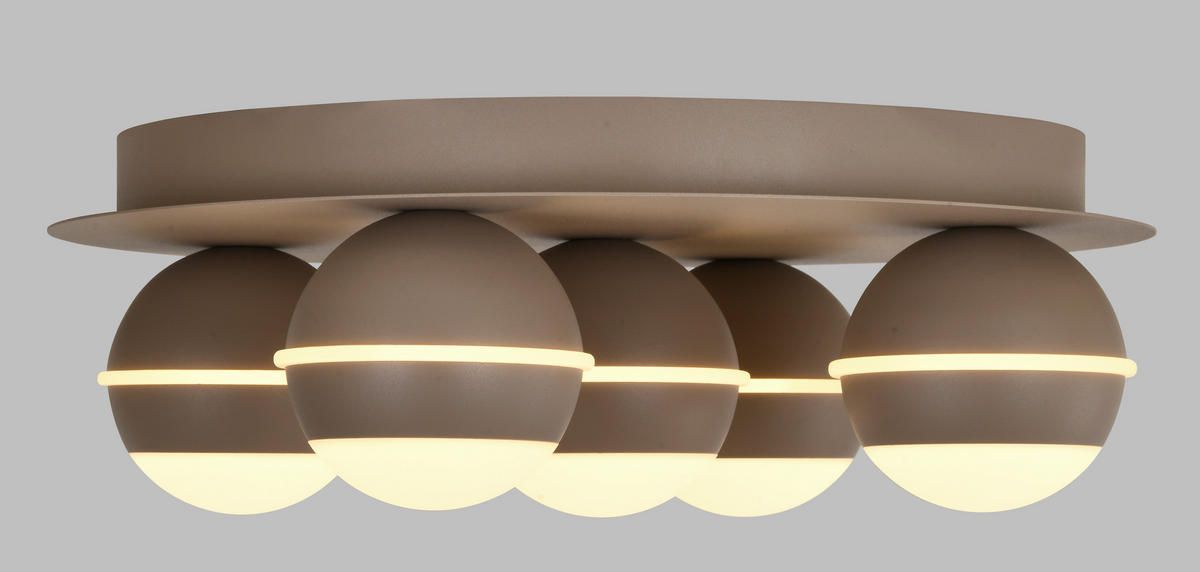 LED-DECKENLEUCHTE Biarritz 40/40/14 cm  - Sandfarben, Design, Kunststoff/Metall (40/40/14cm)