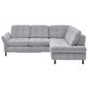 ECKSOFA in Webstoff Alufarben  - Schwarz/Alufarben, Konventionell, Textil/Metall (242/210cm) - Beldomo Style