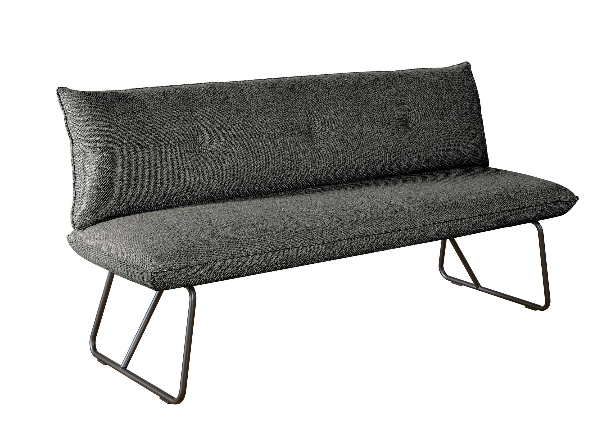 SITZBANK 180/90/70 cm  in Anthrazit  - Anthrazit/Schwarz, Design, Textil/Metall (180/90/70cm) - Dieter Knoll