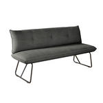 SITZBANK 180/90/70 cm  in Anthrazit  - Anthrazit/Schwarz, Design, Textil/Metall (180/90/70cm) - Dieter Knoll