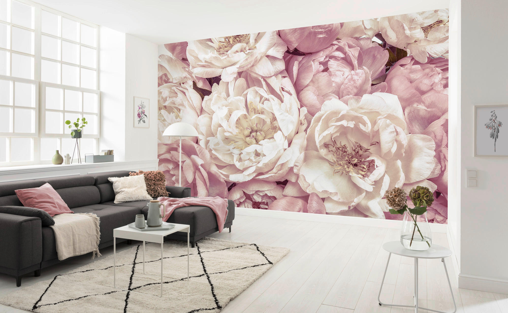 VLIESTAPETE - Rosa/Weiß, Basics (368/248cm) - Komar