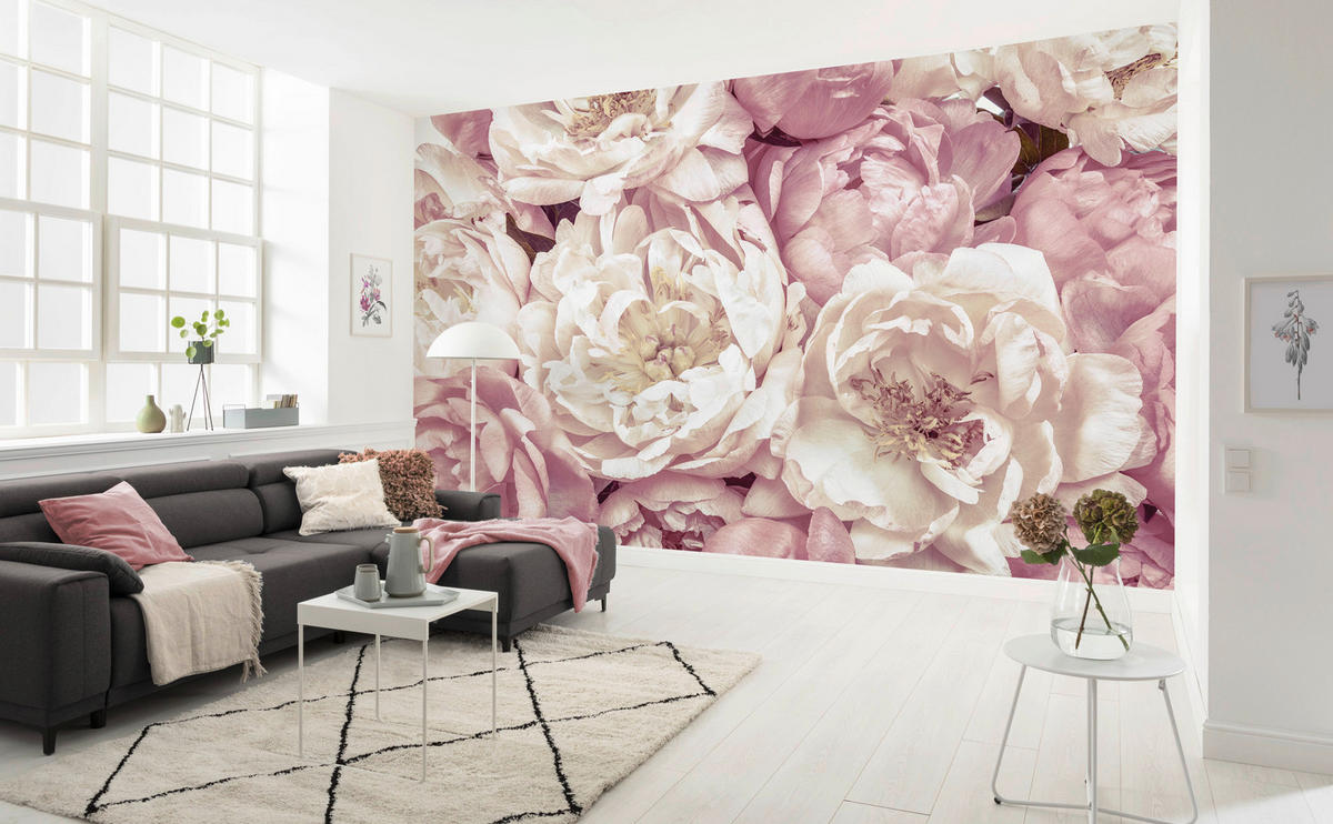 VLIESTAPETE  - Rosa/Weiß, Basics (368/248cm) - Xora