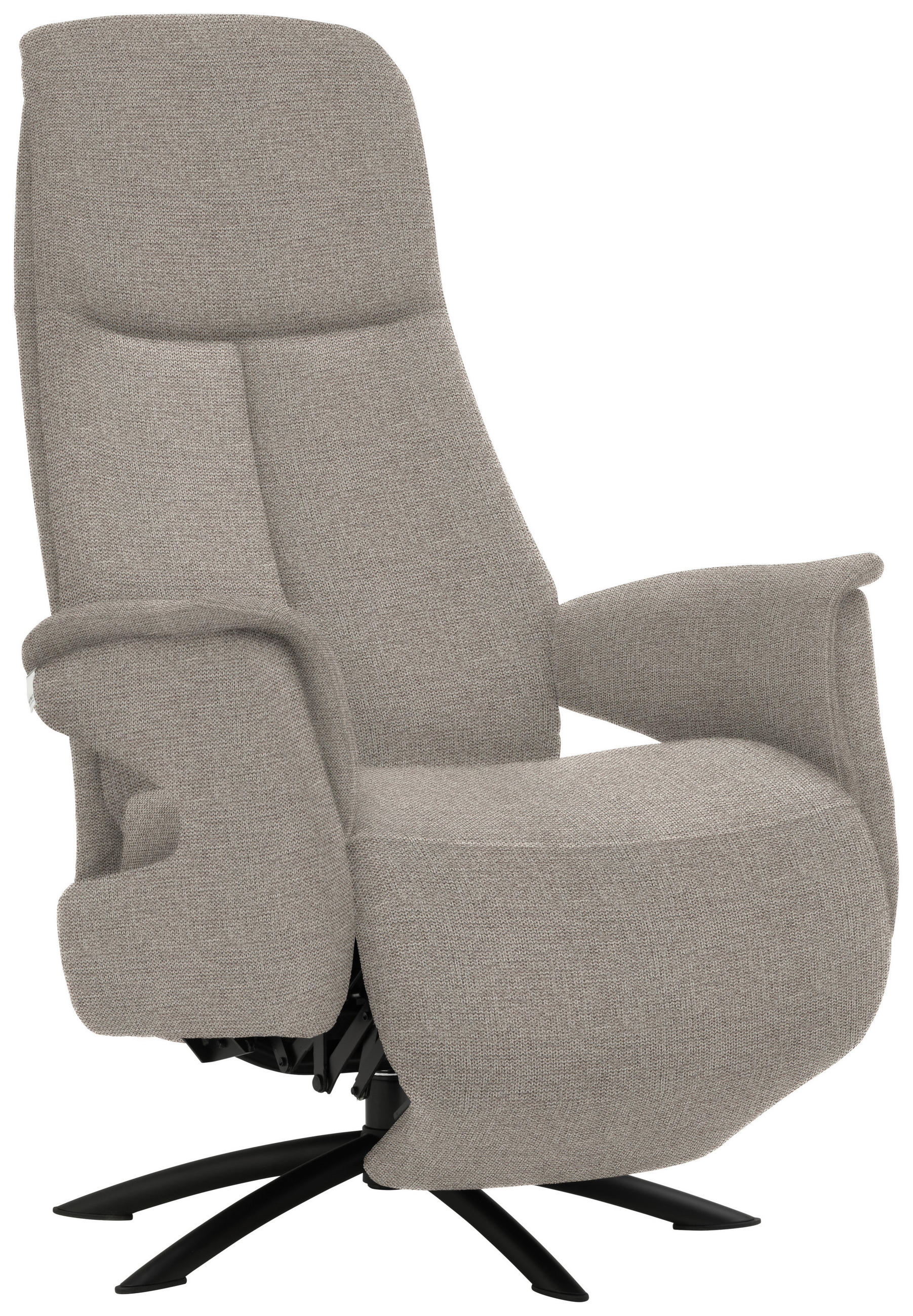 RELAXSESSEL in Textil Hellbraun  - Hellbraun/Schwarz, Design, Textil/Metall (73/108/86cm) - Welnova