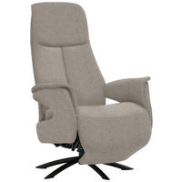 RELAXSESSEL in Textil Hellbraun  - Hellbraun/Schwarz, Design, Textil/Metall (73/108/86cm) - Welnova