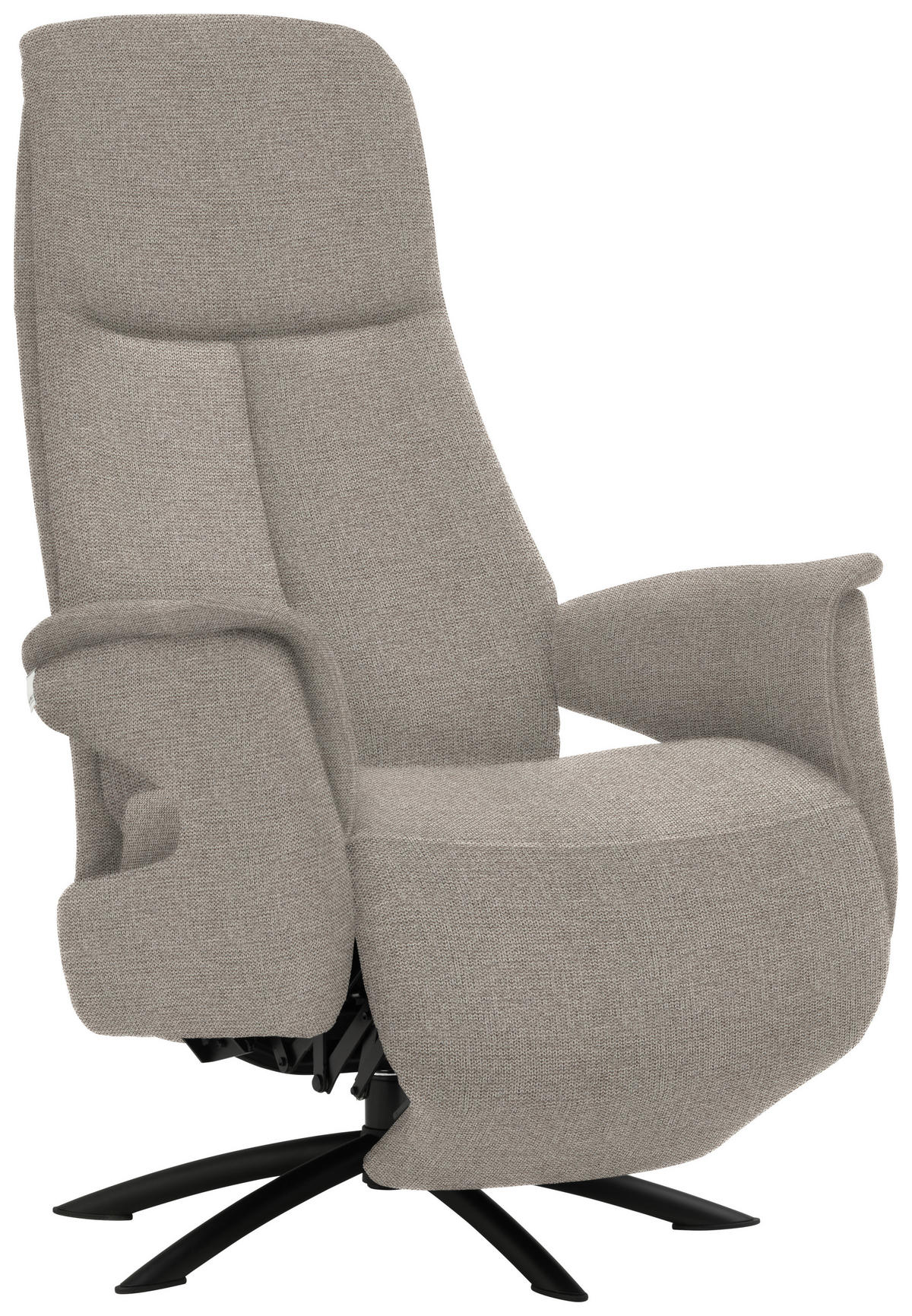 RELAXSESSEL in Textil Hellbraun  - Hellbraun/Schwarz, Design, Textil/Metall (73/108/86cm) - Welnova