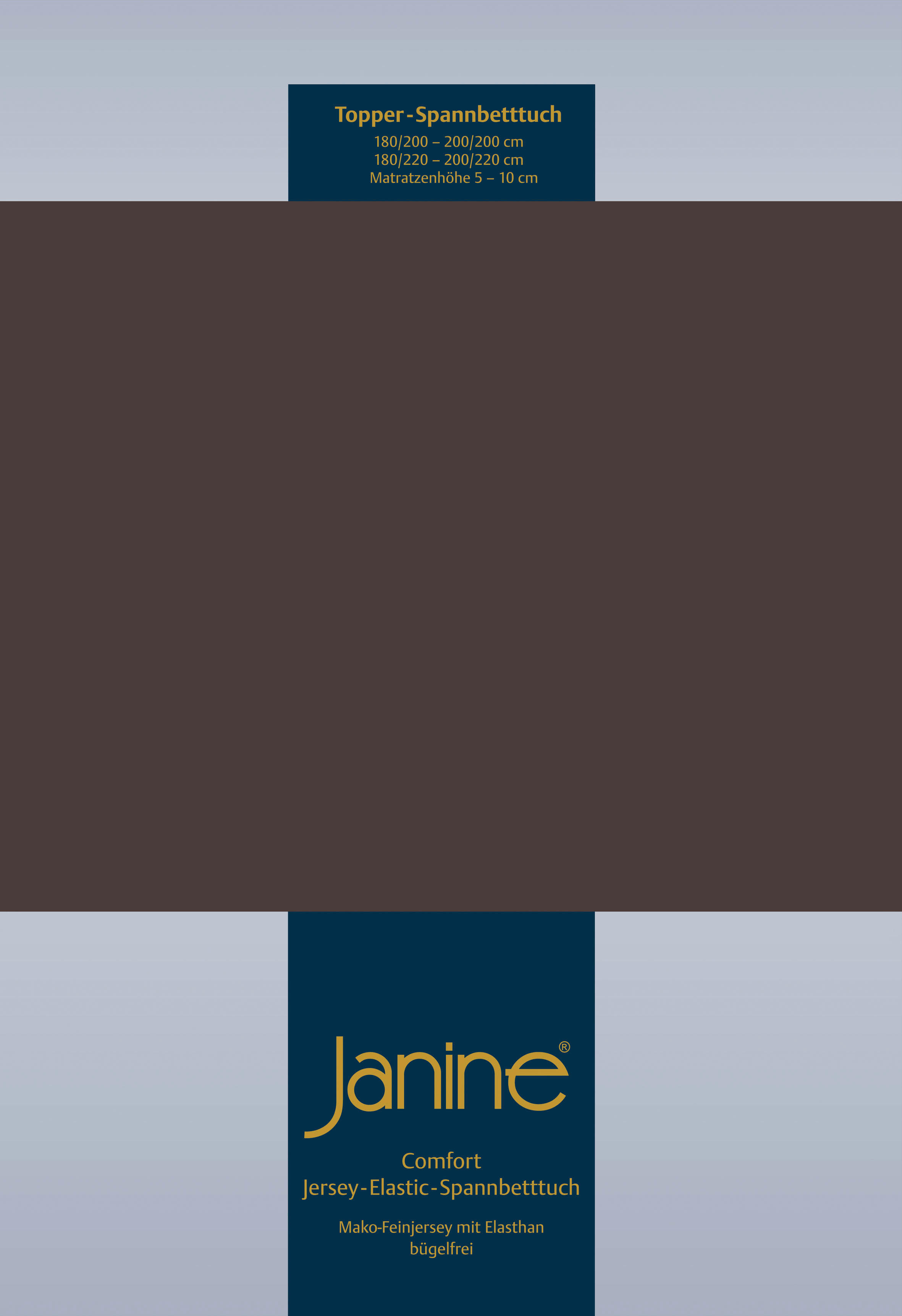 TOPPER-SPANNBETTTUCH Jersey  - Dunkelbraun, Basics, Textil (100/200/10cm) - Janine