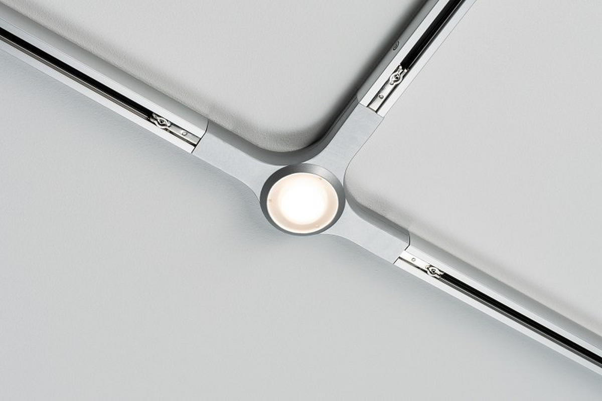 SCHIENENSYSTEM-VERBINDER URail 22,4/27/14,1 cm   - Chromfarben, Design, Metall (22,4/27/14,1cm) - Paulmann