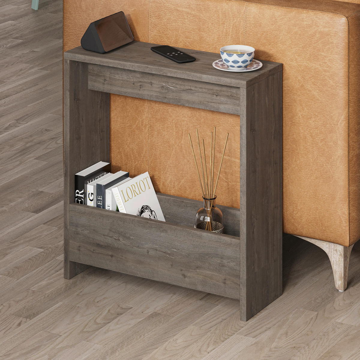 BEISTELLTISCH in Holzwerkstoff 55/20/60 cm  - Dunkelbraun, Design, Holzwerkstoff (55/20/60cm) - Livetastic