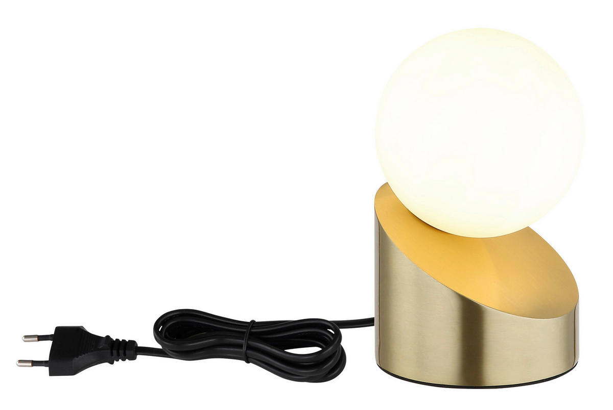 LED-TISCHLEUCHTE 10/16 cm   - Messingfarben/Schwarz, Design, Glas/Kunststoff (10/16cm) - Globo