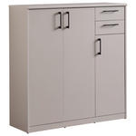 KOMMODE  in 106/110/36 cm  - Kaschmir/Silberfarben, Basics, Holzwerkstoff/Kunststoff (106/110/36cm) - Xora