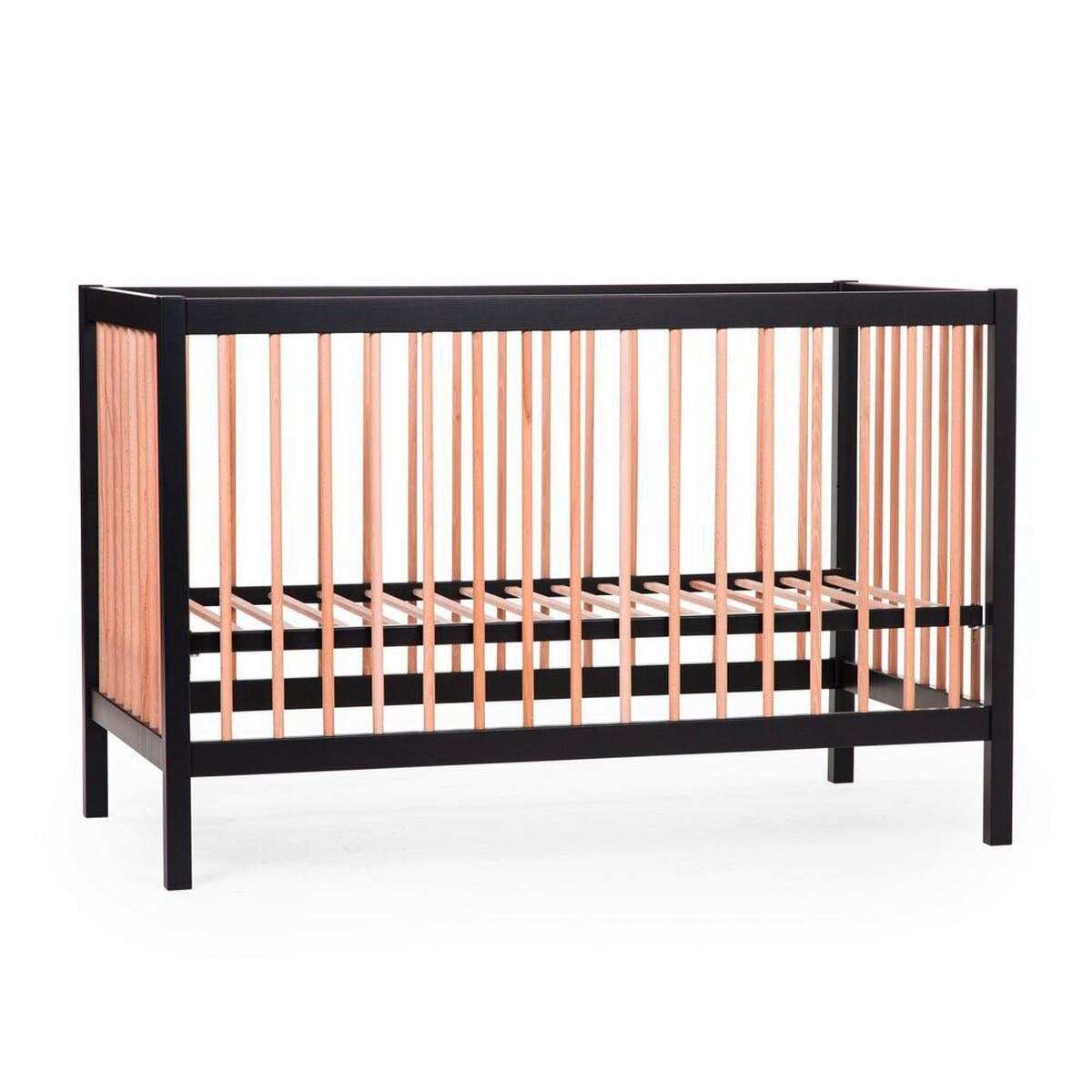GITTERBETT 2023  - Schwarz/Baltimorefarben, Basics, Holz (122/74/120cm) - Childhome