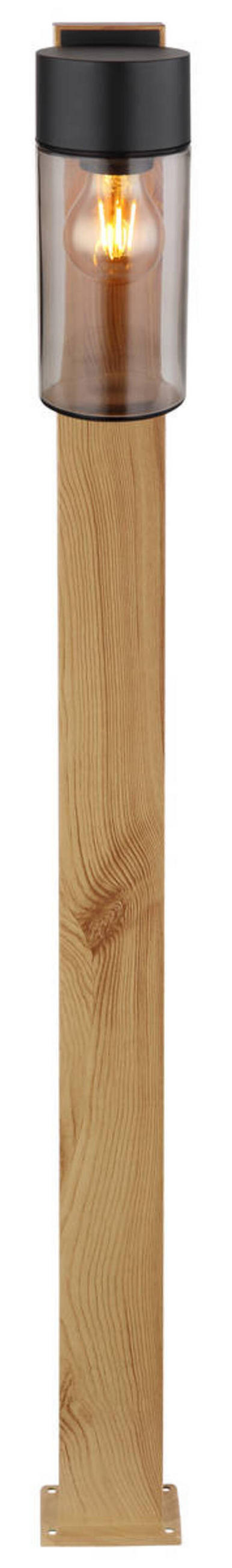AUSSENLEUCHTE - Schwarz, Natur, Glas/Metall (9/14,5/100cm) - Globo