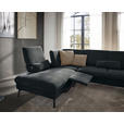 WOHNLANDSCHAFT in Webstoff Anthrazit  - Anthrazit/Schwarz, Design, Textil/Metall (208/354/157cm) - Dieter Knoll