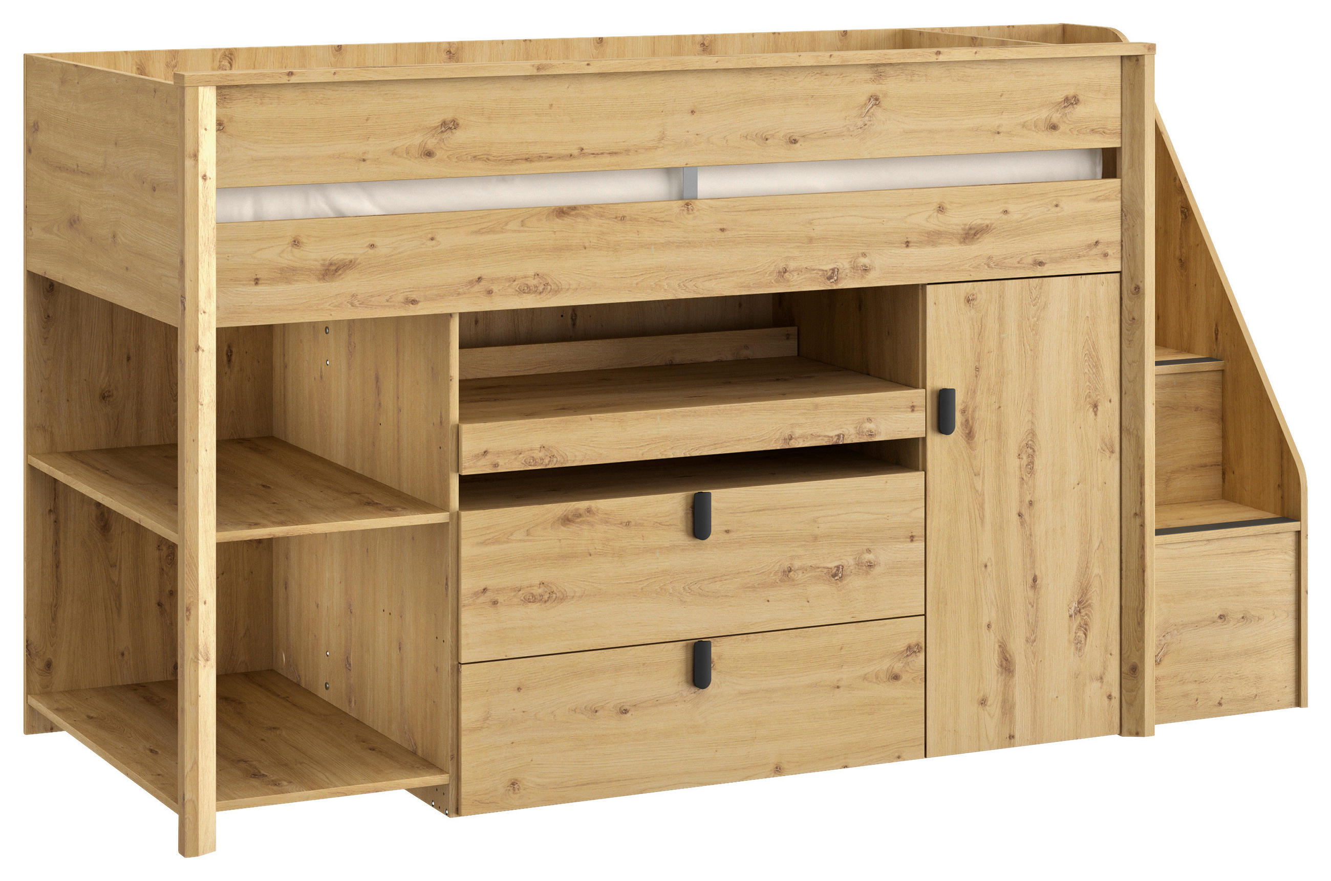 HOCHBETT 90/200 cm Eiche Artisan Eiche Artisan  - Eiche Artisan, MODERN, Holzwerkstoff (90/200cm) - MID.YOU