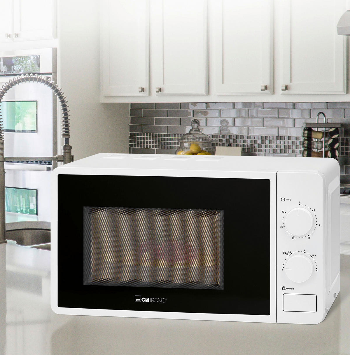 MIKROWELLE MW 791 weiß 20L 700W  - Weiß, Basics, Kunststoff (45/25,5/34,5cm) - Clatronic