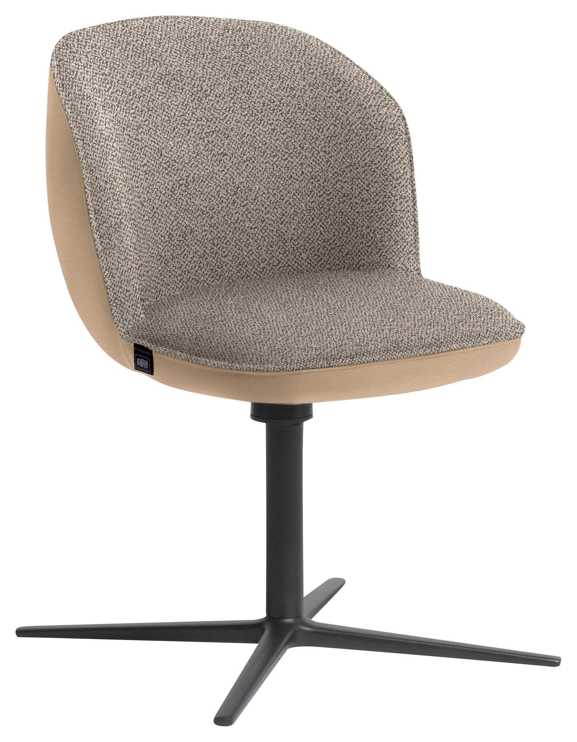 ARMLEHNSTUHL  in Webstoff, Mikrofaser  - Sandfarben/Anthrazit, Design, Textil/Metall (56/85/65cm) - Schöner Wohnen