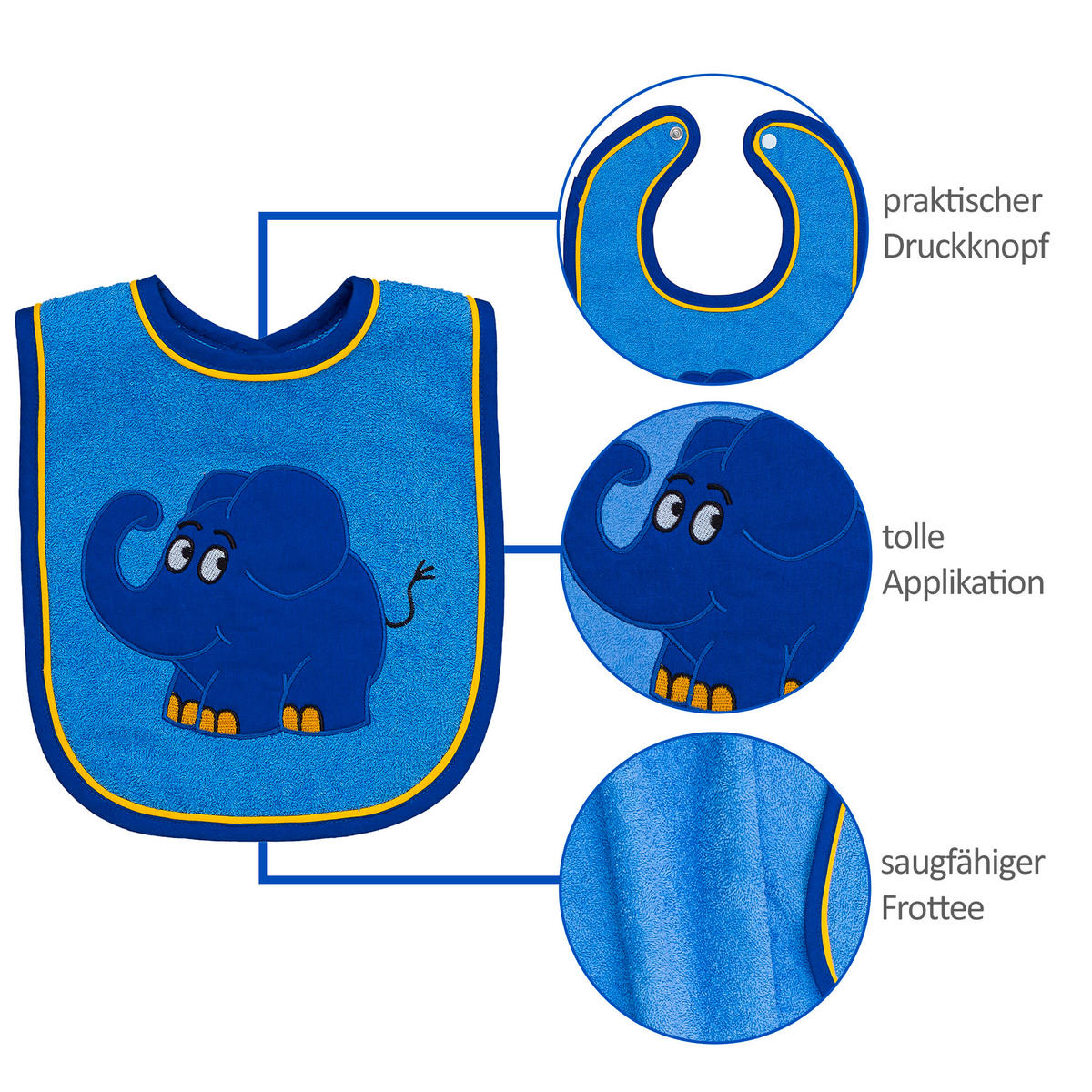 FROTTIERSET Blau  - Blau, Basics, Textil