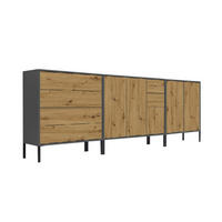 SIDEBOARD  in 263,5/86/33 cm  - Anthrazit/Eiche Artisan, MODERN, Holzwerkstoff (263,5/86/33cm) - MID.YOU