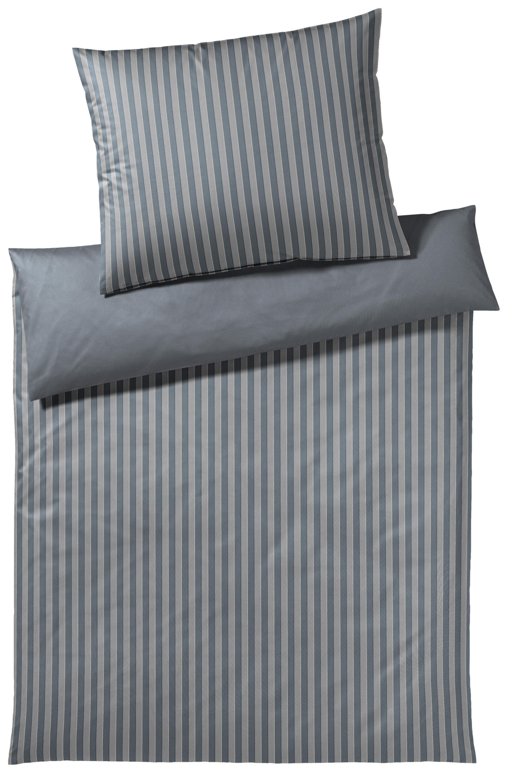 WENDEBETTWÄSCHE 2-teilig Soft Lines Flanell 140/200 cm  - Blau, Basics, Textil (140/200cm) - Elegante