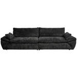 BIGSOFA Struktur Schwarz  - Schwarz, KONVENTIONELL, Kunststoff/Textil (302/80/120cm) - Hom`in