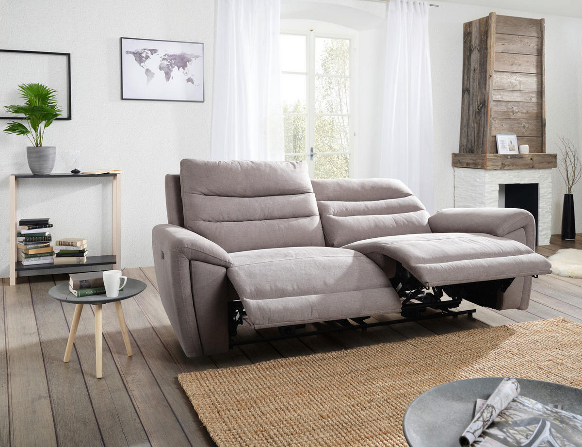 2-SITS SOFFA i trä, textil grå  - grå/svart, Klassisk, trä/textil (169/100/94cm) - Xora