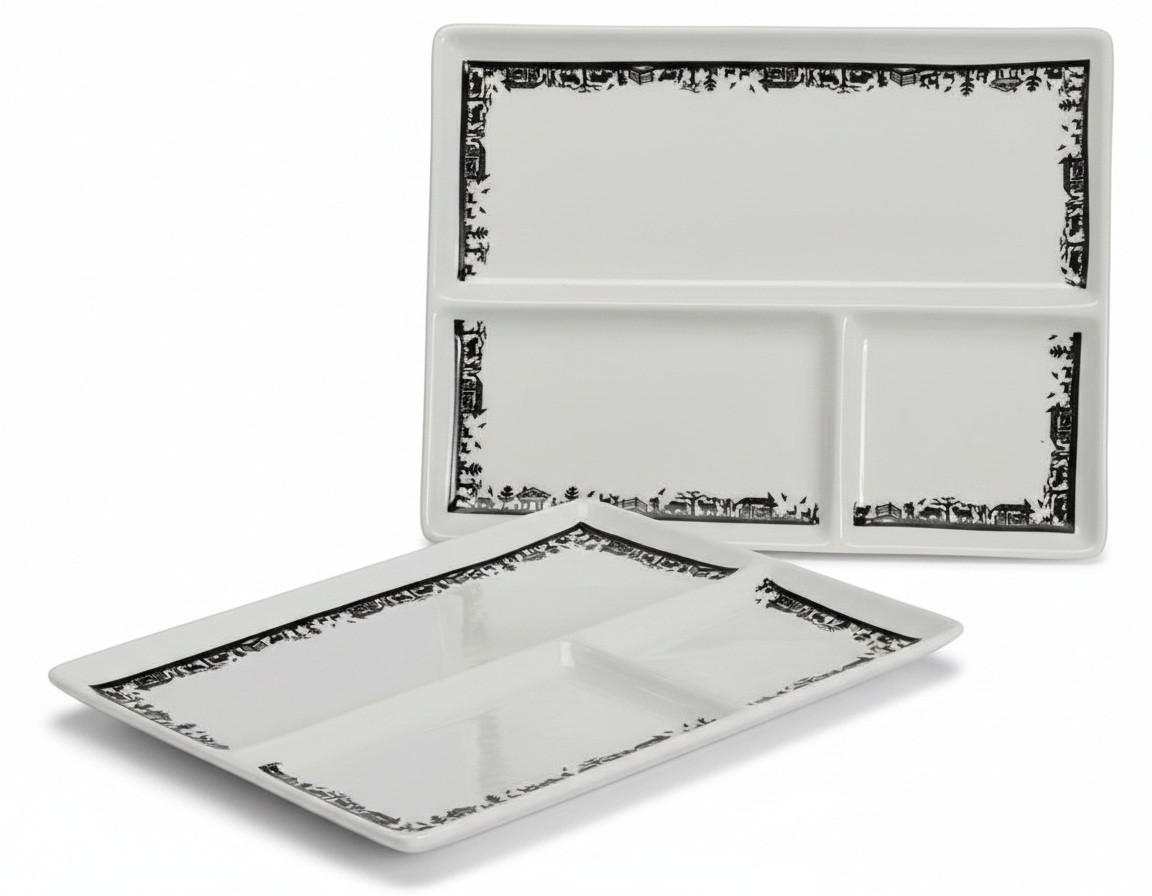 FONDUETELLER Heidi Cheese Line: Alpen  - Weiss/Schwarz, Basics, Keramik (21/27/4cm) - Heidi Cheese Line