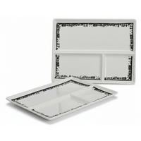 FONDUETELLER Heidi Cheese Line: Alpen  - Weiss/Schwarz, Basics, Keramik (21/27/4cm) - Heidi Cheese Line