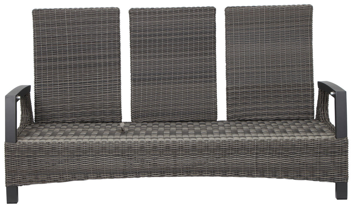 LOUNGEGARNITUR 4-teilig   72/103/160 cm Aluminium  - Grau, Basics, Keramik/Kunststoff (72/103/160cm) - Siena Garden