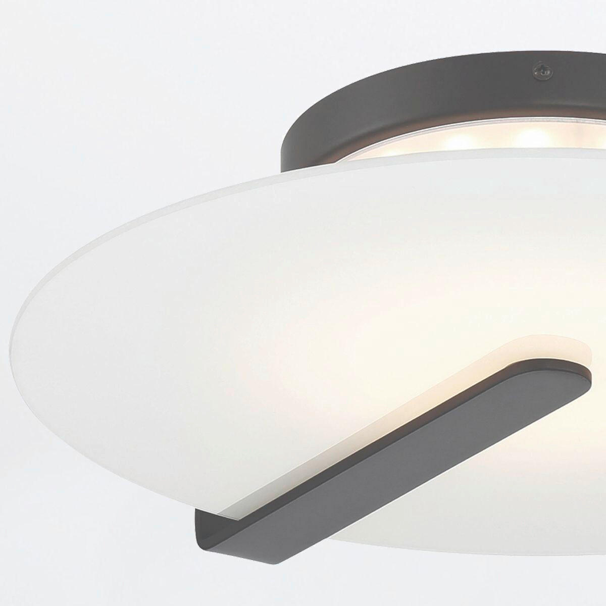 LED-WANDLEUCHTE - Schwarz, Design, Glas/Metall (43,2/9,2cm) - Elstead Lighting