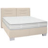 BOXSPRINGBETT 160/200 cm  in Beige  - Chromfarben/Beige, KONVENTIONELL, Textil (160/200cm) - Dieter Knoll
