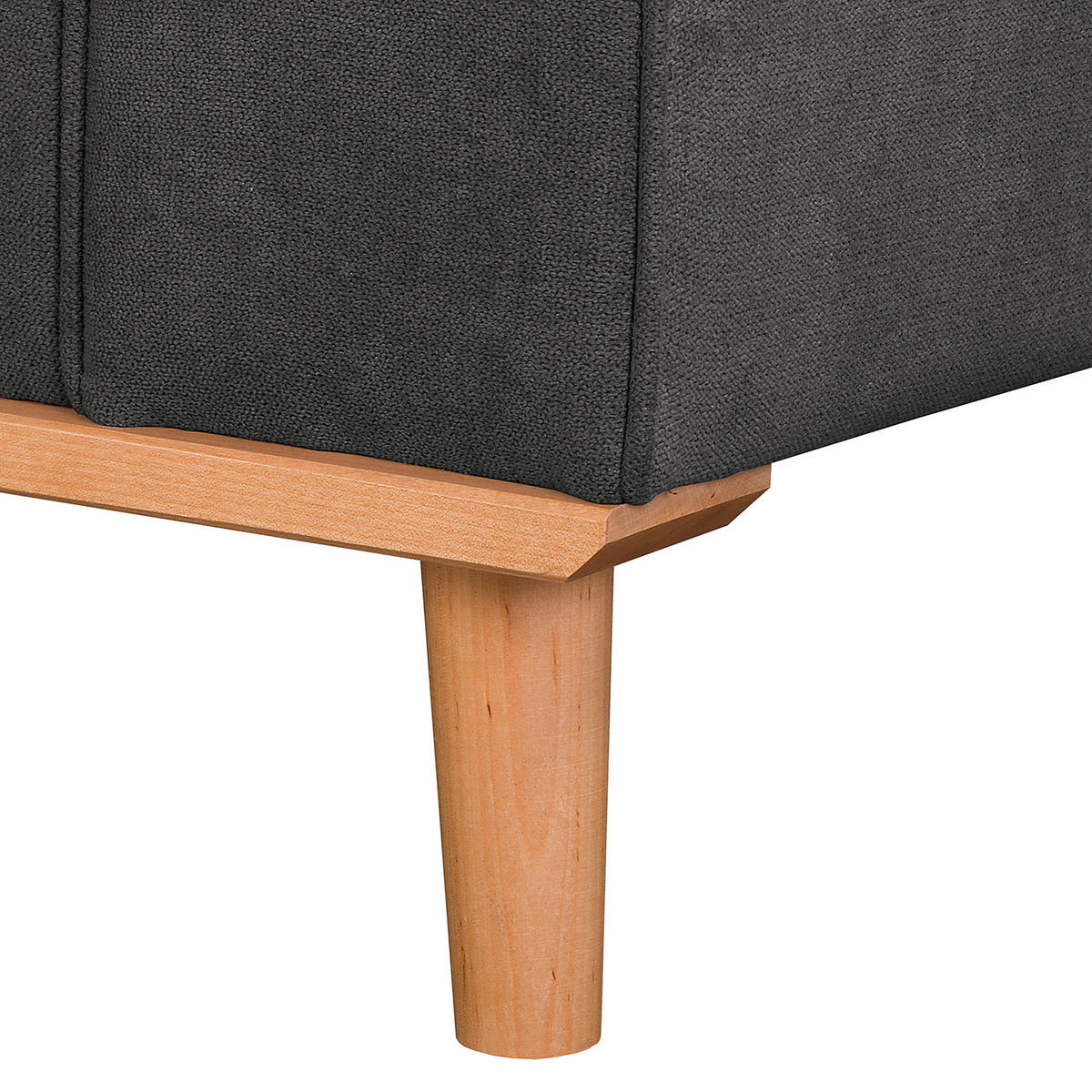 3-SITZER-SOFA in Mikrofaser Dunkelgrau  - Wengefarben/Dunkelgrau, Design, Holz/Textil (193/86/87cm) - Livetastic