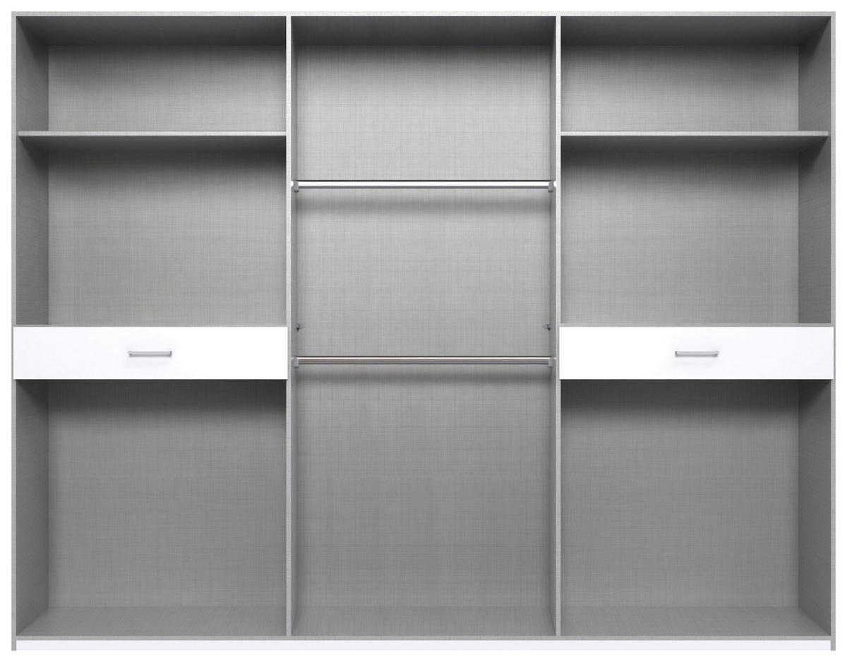 DREHTÜRENSCHRANK in Graphitfarben, Eiche Artisan  - Schwarz/Graphitfarben, Konventionell, Holzwerkstoff/Kunststoff (270/208/58cm) - Carryhome