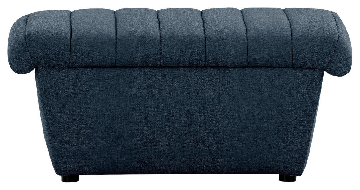 HOCKER in Textil Dunkelblau  - Schwarz/Dunkelblau, Design, Kunststoff/Textil (90/43/105cm) - LOOKS by W.Joop