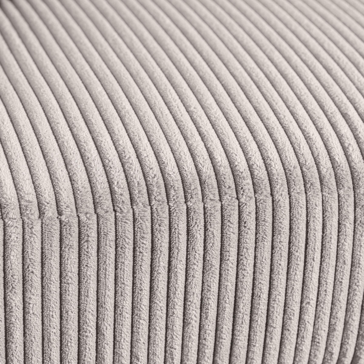 ECKSOFA in Cord Beige  - Beige/Schwarz, Design, Kunststoff/Textil (259/174cm) - Cantus