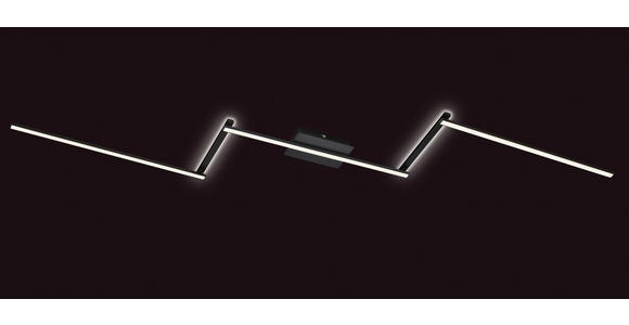 LED-DECKENLEUCHTE 227,2/12,0/5 cm   - Schwarz, Trend, Metall (227,2/12,0/5cm) - Novel
