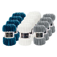 PLED  PLUSHY  150/200 cm       siva, opal, bela  - siva/bela, Basics, tekstil (150/200cm)