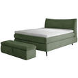BOXSPRINGBETT 160/200 cm,  in Grün, gepolstertes Kopfteil, Topper, Matratzen, H3 + H4 = fest + sehr fest  - Schwarz/Grün, Trend, Holz/Textil (160/200cm) - Esposa