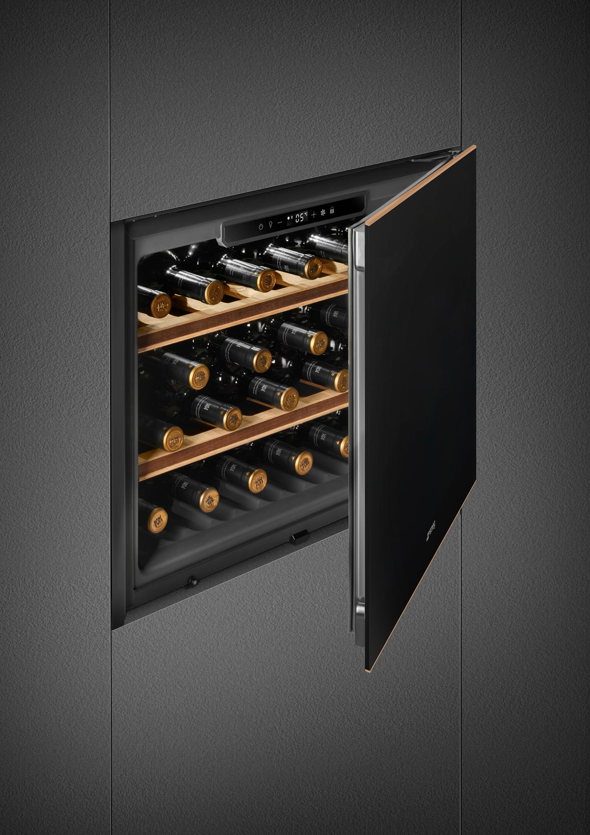 WEINKÜHLSCHRANK CVI621NR3  - Schwarz/Kupferfarben, Basics, Glas/Metall (59,6/45,7/56cm) - SMEG