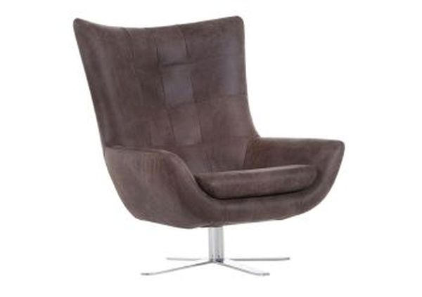 Sessel in Leder Dunkelbraun