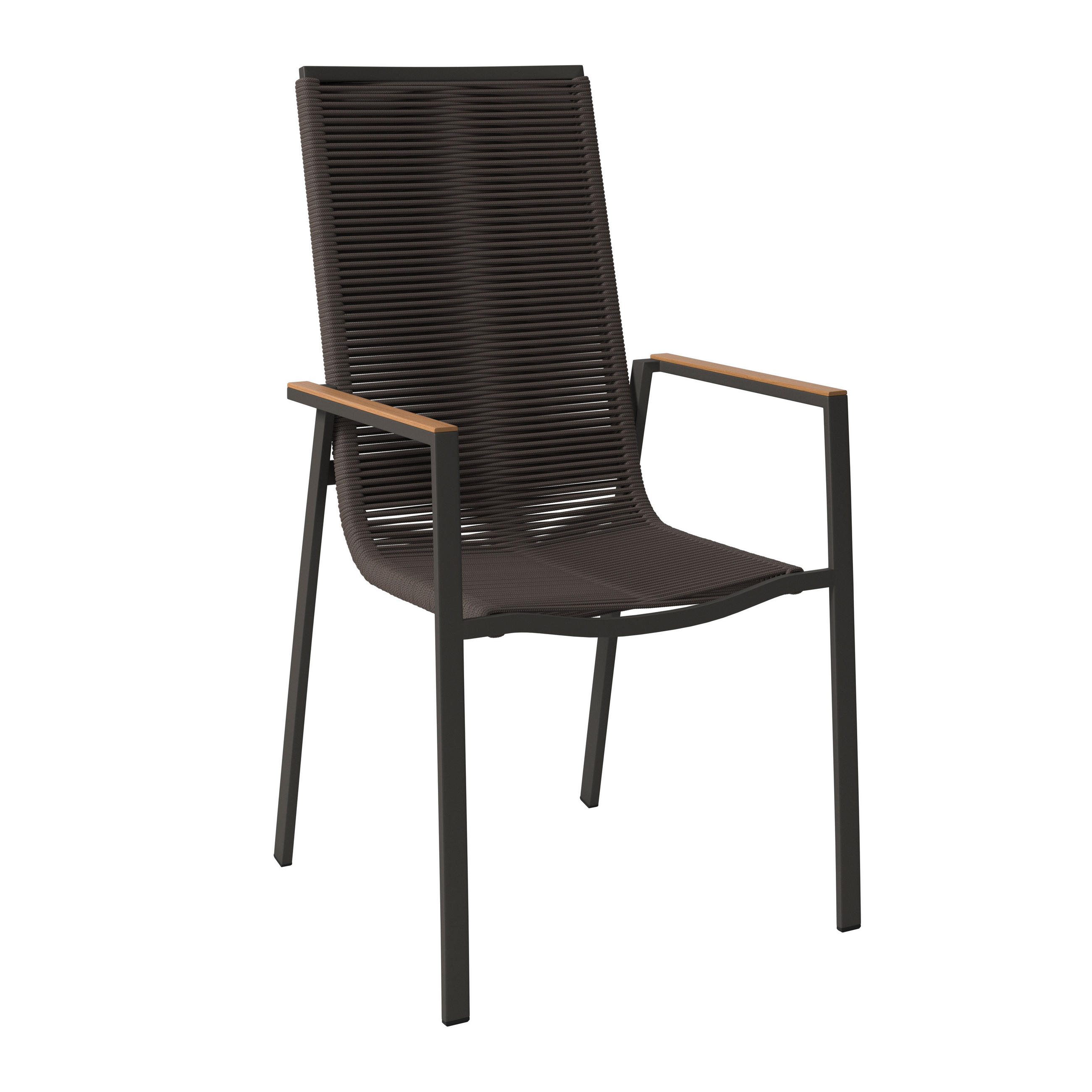 STAPELSESSEL Holz, Metall, Textil Anthrazit, Dunkelgrau  - Dunkelgrau/Anthrazit, Modern, Holz/Textil (56/103/65cm) - Amatio