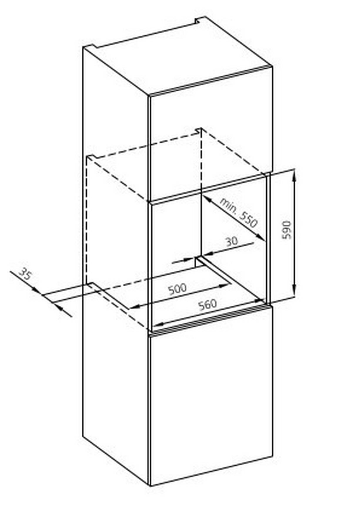 BACKOFENSET AKS122  - Schwarz, Basics, Glas/Metall (59,6/59,5/56,9cm) - Oranier