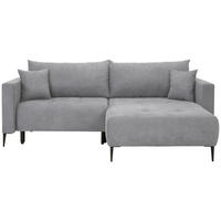 KUTNA GARNITURA tekstil  svijetlo siva   - svijetlo siva/crna, Konvencionalno, tekstil/metal (226/155cm) - Carryhome
