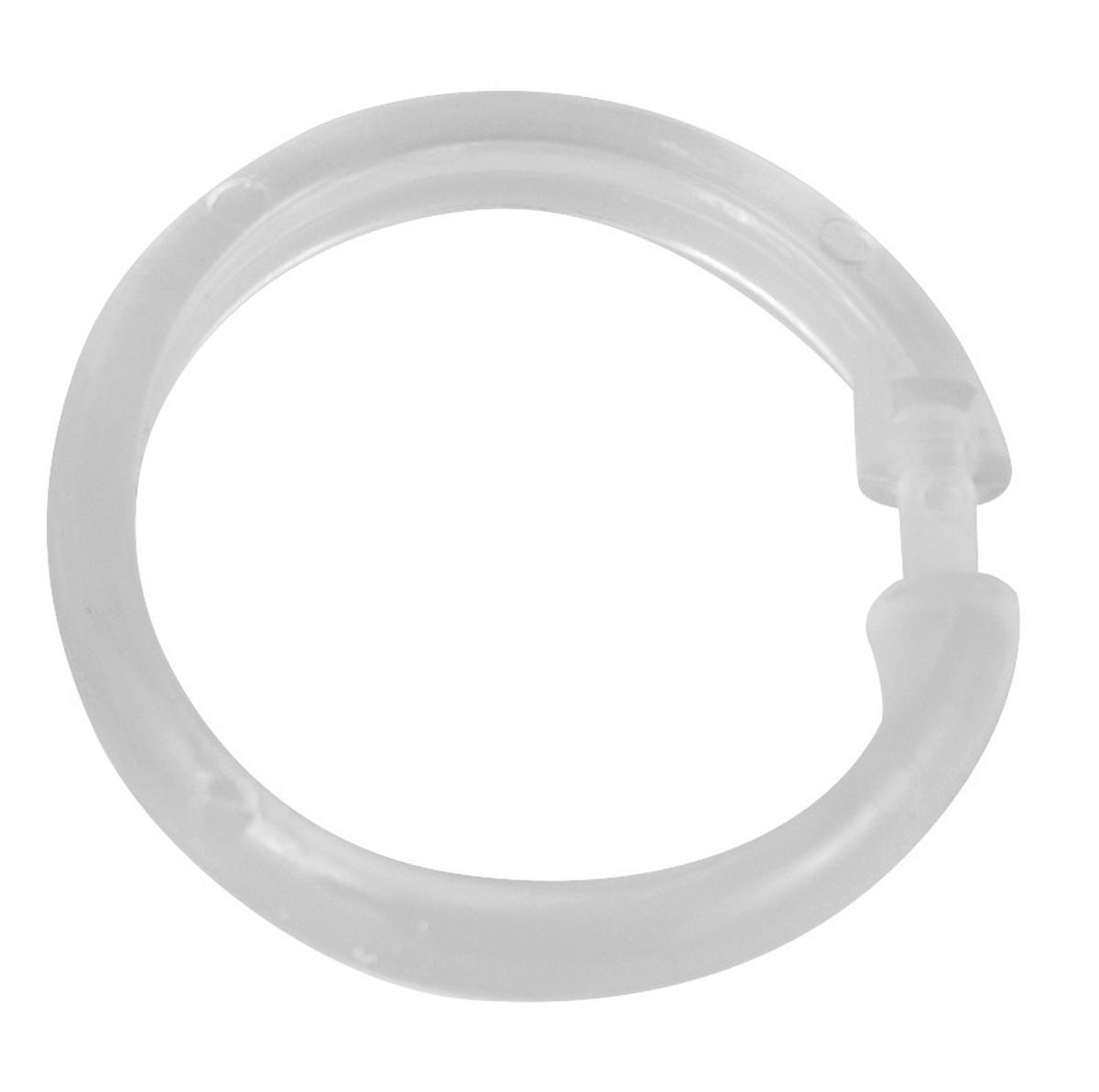 DUSCHVORHANGRINGE  - Transparent, KONVENTIONELL, Kunststoff (6/6/1cm) - Schöner Wohnen