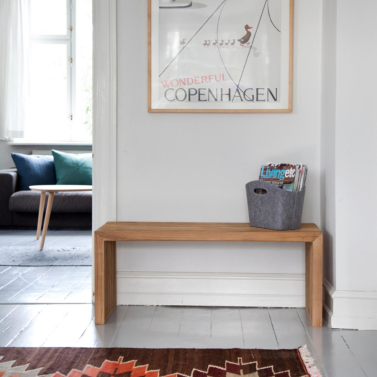 SITZBANK 104/43/35 cm Teakfarben Teakholz vollmassiv  - Teakfarben, KONVENTIONELL, Holz (104/43/35cm) - MID.YOU